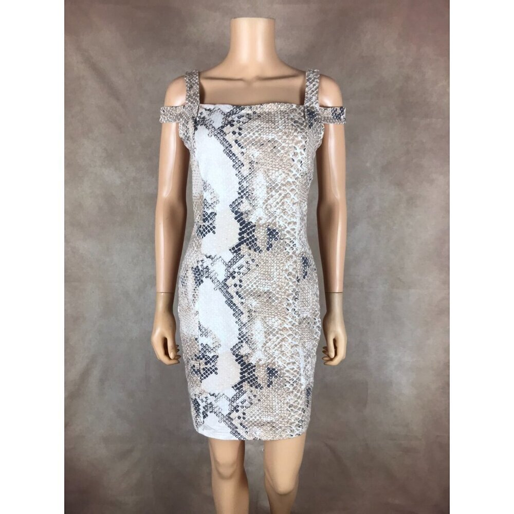 Guess Snakeskin Bodycon Dress Size Large - Picture 8 of 10